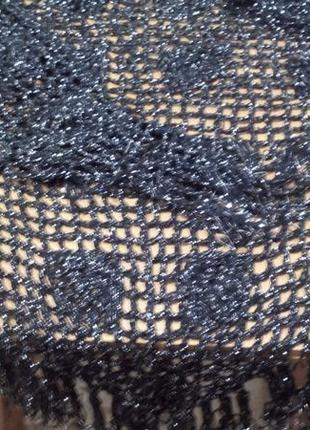 Роскошная нарядная шаль с люрексом, 89х1745 фото