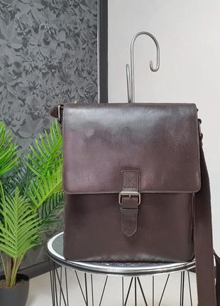 Фірмова шкіряна чоловіча сумка burkely