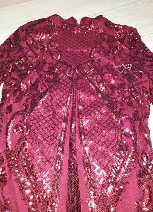 Приголомшливе вечірній коктейльне плаття, розшите паєтками