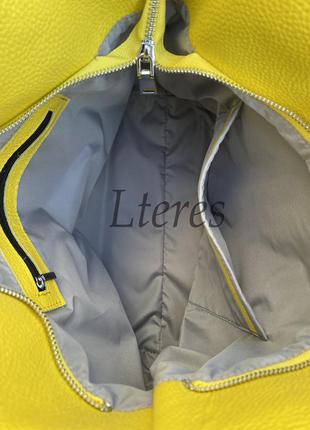 Шкіряна жовта жіноча сумка, кольори в асортименті8 фото
