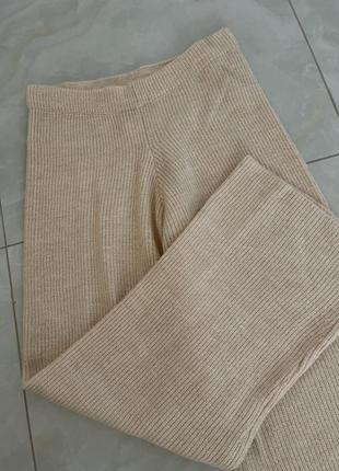 Трикотажные брюки в рубчик zara mango7 фото