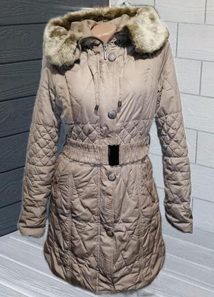 Куртка, пальто с мехом зимнее размер 44-489 фото