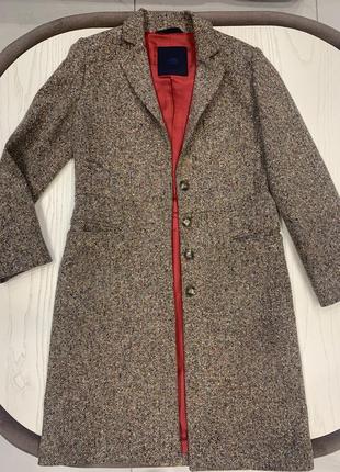 Пальто классическое в мужском стиле les copains blue