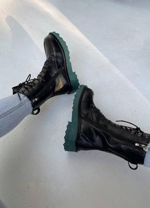 Off white black fur boots жіночі черевики з хутром2 фото