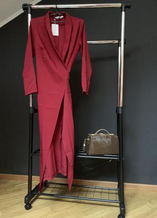 Сукня на запах кольору бордо!