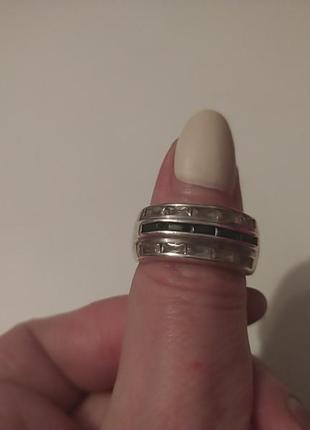 Массивный серебряный перстень с камнями5 фото