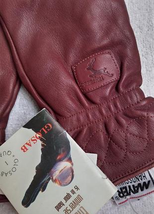 100%кожа+100%шерсть перчатки glosab