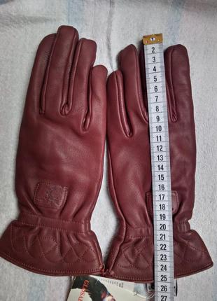 100%кожа+100%шерсть перчатки glosab