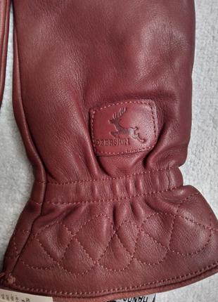 100%кожа+100%шерсть перчатки glosab