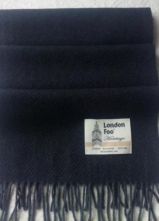 Базовый шарф, шерсть 100%, heritage london fog1 фото