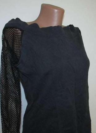 Оригінальна блузка з рукавами в сіточку, l-xl2 фото