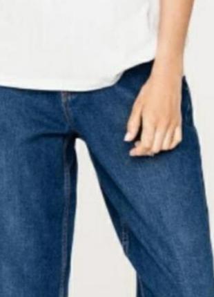 Женские синие джинсы | mom's | прямые1 фото