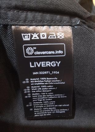 Отличная хлопковая рубашка черного цвета livergy, р. l/52-54, замеры на фото6 фото
