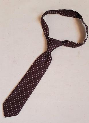 Нарядный бордово коричневый галстук  звёздочки на дошкольника1 фото
