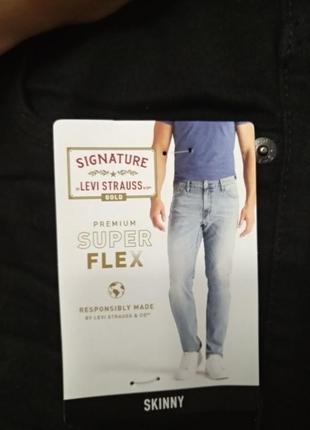 Чорні джинси / черные джинсы levis gold signature skinny6 фото