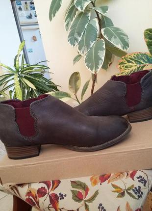 Весенние ботинки-челси из натуральной кожи немецкого бренда tamaris2 фото