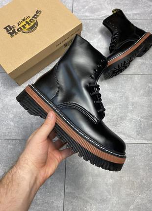 Жіночі високі демісезонні шкіряні черевики dr. martens jadone🆕 ін. мартінс