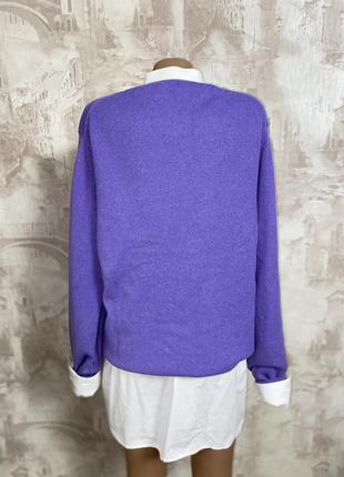 Шерстяной объёмный сиреневый пуловер(26)3 фото