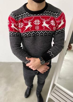 Новогодний мужской свитер2 фото