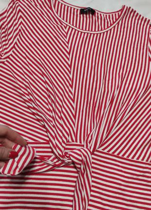 Цікава блуза в смужку з декором зав'язками кофта klass xl r9 фото