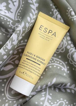 Espa optimal skin yuzu and ginger cleansing sorbet (15 мл) – средство для умывания-сорбет. первый этап умывания-демакияж. люксовый уход