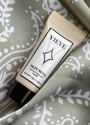 Vieve skin nova (5 мл) – продукт для додання особи сяючого трохи засмаглого види: можна використовувати, як базу під макіяж або змішувати з тоном1 фото