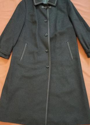 Шикарное классическое пальто, 70% шерсть, трапеция  №1vp6 фото