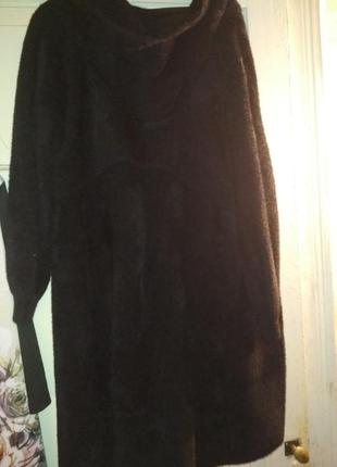 Кардиган з альпаки розмір 54-56,колір чорний.4 фото