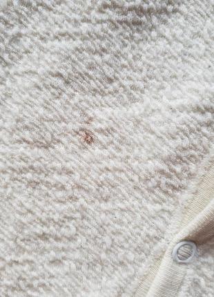 Janus шерстяной ромпер человесек слип комбинезон белый малышу 6-9-12 м 68-74-80см8 фото