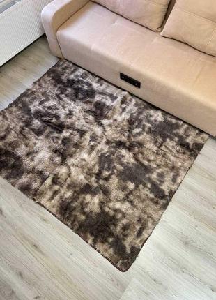 Хутряний килимок травичка з довгим ворсом1 фото