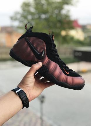 Чоловічі демісезонні шкіряні кросівки мідні з чорним nike air foamposite pro🆕 найк3 фото