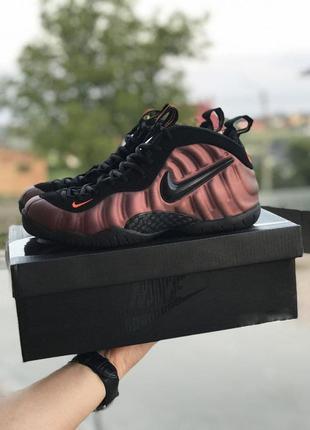 Чоловічі демісезонні шкіряні кросівки мідні з чорним nike air foamposite pro🆕 найк2 фото