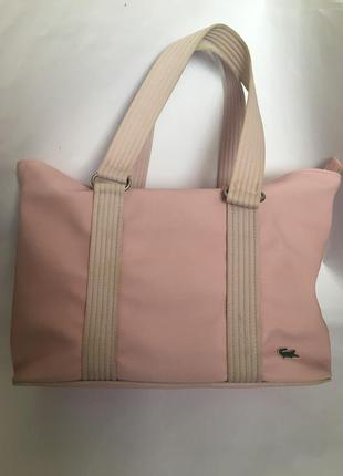 Сумка lacoste classik 29 tote рожева