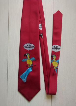 Галстук краватка з попугаєм2 фото