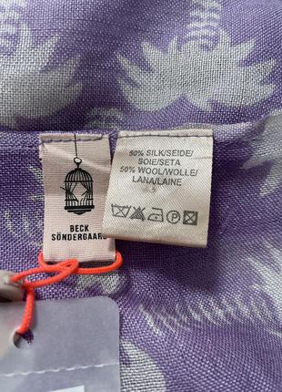 Шарф шерсть шёлк becksöndergaard palla lavender scarf4 фото