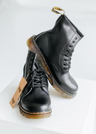 Dr. martens 1460 classic демисезонные ботинки мартинс черные классик