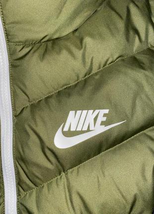 Пуховик nike windrunner down fill khaki, оригінал, розмір s10 фото