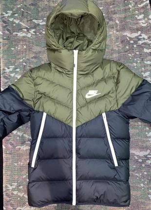 Пуховик nike windrunner down fill khaki, оригінал, розмір s6 фото