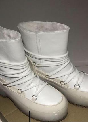 Кремовые ботинки угги луноходы зима от reserved размер - 363 фото