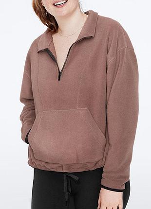 Тёплая флиска pink victoria's secret флисовая кофта, гольф pink