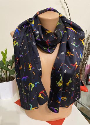 Шелковый шарф платок косынка smiling silk палантин 100%шелк6 фото