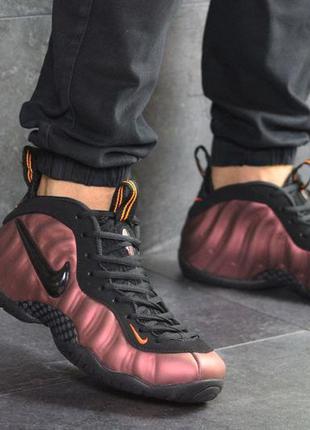 Р.41, ,44,45  кроссовки  nike air foamposite pro (черно/медные)