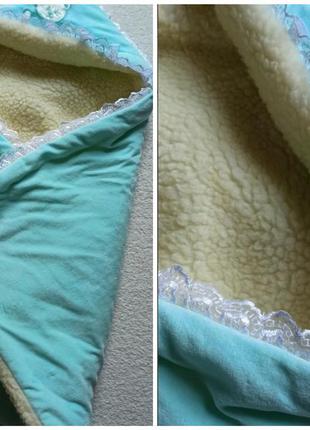 Конверт одеяло для новорожденных. как новый.2 фото