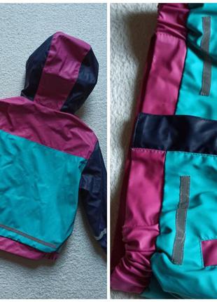 Куртка дождевик на флисе прорезиненная на 1,5-3 годика.5 фото