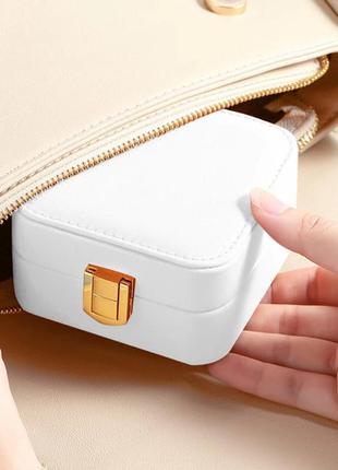 Шкатулка для украшений с зеркалом, маленькая дорожная шкатулка