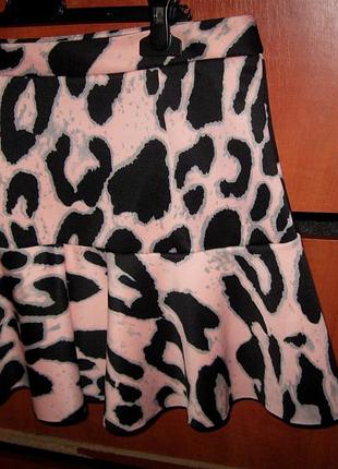 Юбка неопрен розово-черная