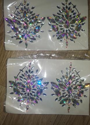 Наклейки на грудь камней страсти сияющие блестящие вечерние сексуальные