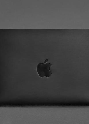 Чехол кожаный для macbook pro 14'' черный