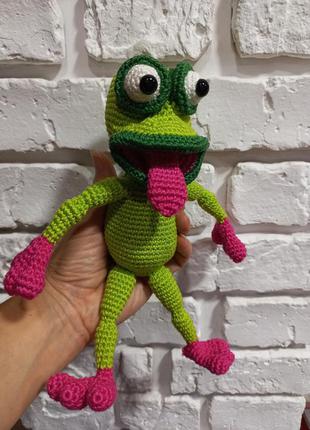Жаба жабеня іграшка подарунок ручна робота для дітей4 фото