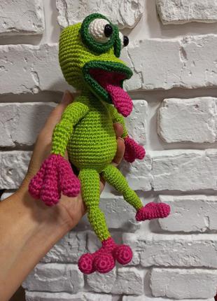 Жаба жабеня іграшка подарунок ручна робота для дітей5 фото